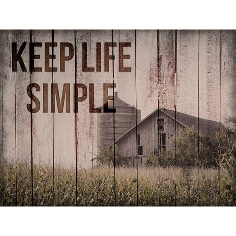 Keep Life Simple 1 Black Modern Wood Framed Art Print by Prime, Marcus
