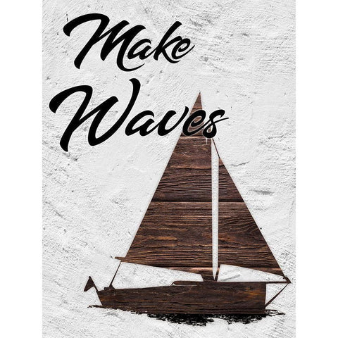 Make Waves 1 Black Modern Wood Framed Art Print by Prime, Marcus