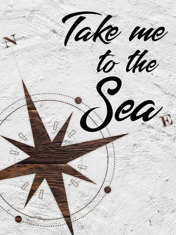 To The Sea 1 Black Ornate Wood Framed Art Print with Double Matting by Prime, Marcus