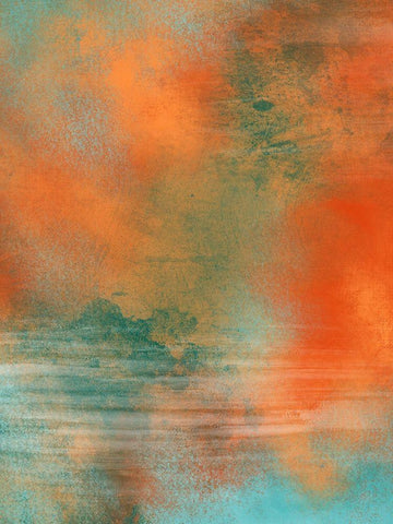 Orange Creamcicle 1 White Modern Wood Framed Art Print with Double Matting by Prime, Marcus