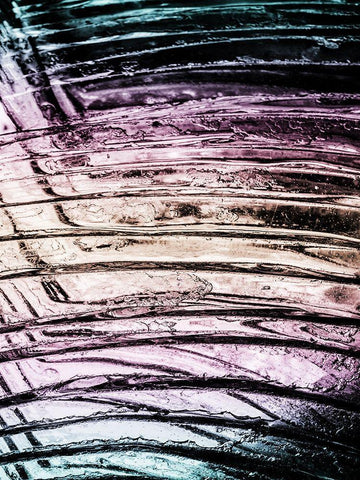 Fluorescent Wave 1 Black Ornate Wood Framed Art Print with Double Matting by Prime, Marcus