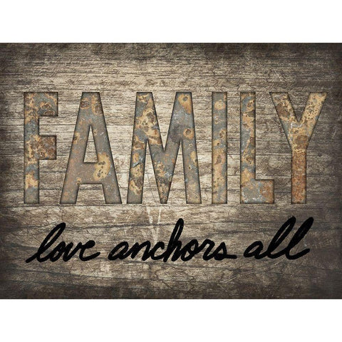 Love Anchors All 1 Black Modern Wood Framed Art Print with Double Matting by Prime, Marcus