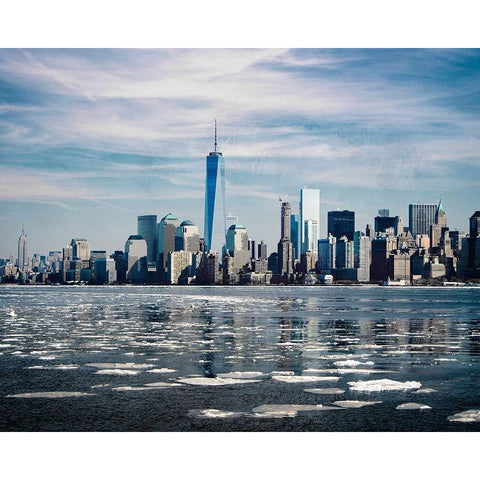Skyline Exit 1 Black Modern Wood Framed Art Print by Prime, Marcus
