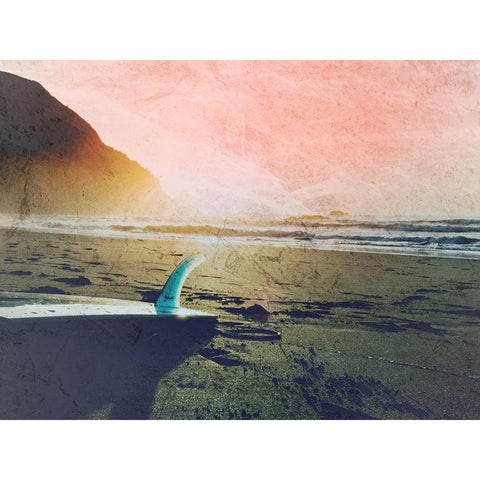 Surfs Up 1 Black Modern Wood Framed Art Print with Double Matting by Prime, Marcus