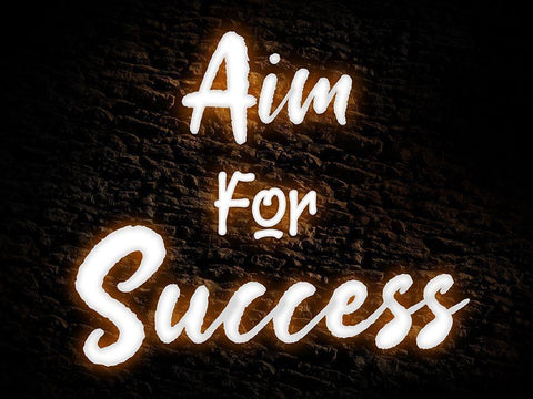 Aim For Success Black Ornate Wood Framed Art Print with Double Matting by Prime, Marcus