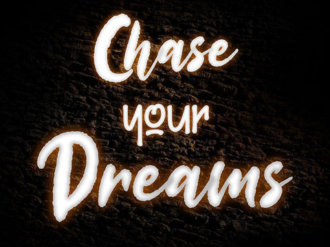Chase Your Dreams Black Ornate Wood Framed Art Print with Double Matting by Prime, Marcus
