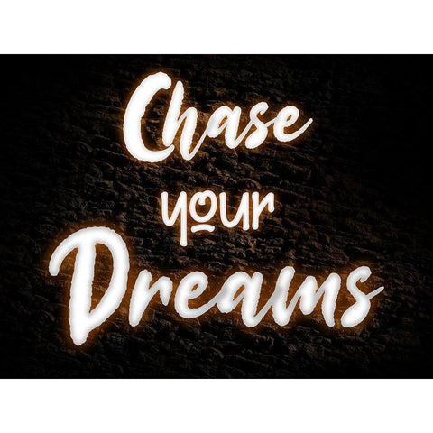 Chase Your Dreams Black Modern Wood Framed Art Print by Prime, Marcus