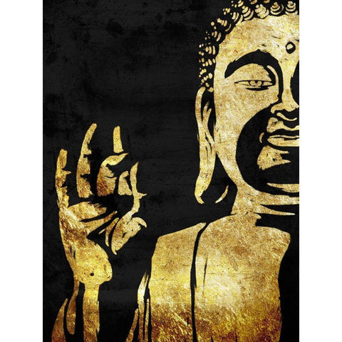 Lustrous Buddha Gold Ornate Wood Framed Art Print with Double Matting by Prime, Marcus