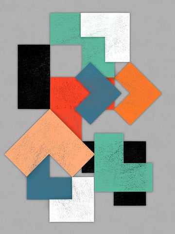 Geometric Breakthrough 2 Black Ornate Wood Framed Art Print with Double Matting by Prime, Marcus