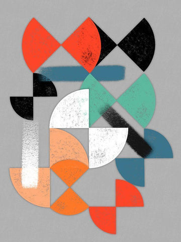 Geometric Breakthrough 3 White Modern Wood Framed Art Print with Double Matting by Prime, Marcus