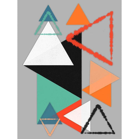 Geometric Breakthrough 4 White Modern Wood Framed Art Print by Prime, Marcus