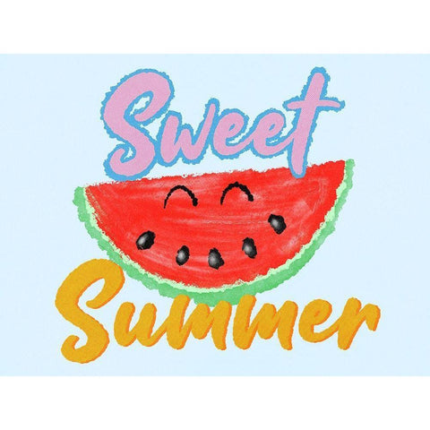 Sweet Summer Black Modern Wood Framed Art Print by Prime, Marcus