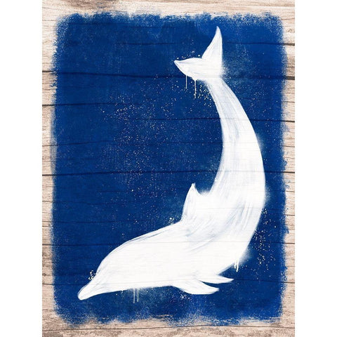 Dolphin Blast 1 Black Modern Wood Framed Art Print by Prime, Marcus