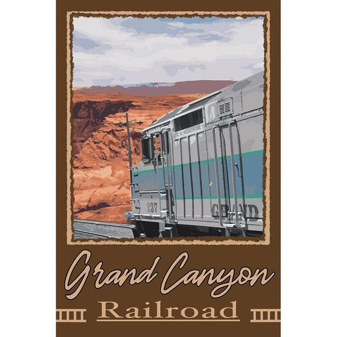 Grand Canyon Railroad 1 Black Modern Wood Framed Art Print with Double Matting by Prime, Marcus