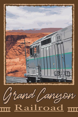 Grand Canyon Railroad 1 Black Ornate Wood Framed Art Print with Double Matting by Prime, Marcus