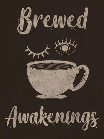 Brewed Awakenings Black Ornate Wood Framed Art Print with Double Matting by Prime, Marcus