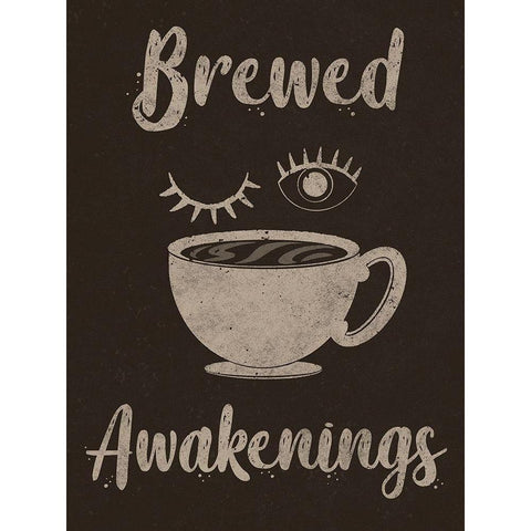 Brewed Awakenings Black Modern Wood Framed Art Print by Prime, Marcus