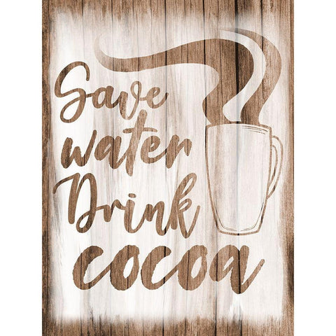 Drink Cocoa White Modern Wood Framed Art Print by Prime, Marcus