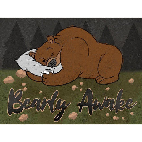 Barely Awake White Modern Wood Framed Art Print by Prime, Marcus