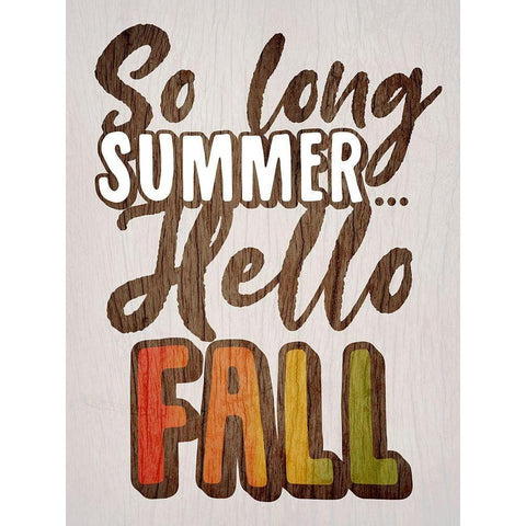 Hello Fall White Modern Wood Framed Art Print by Prime, Marcus