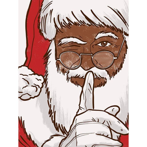 Ethnic Santa Black Modern Wood Framed Art Print with Double Matting by Prime, Marcus