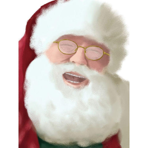 Jolly Laugh White Modern Wood Framed Art Print by Prime, Marcus