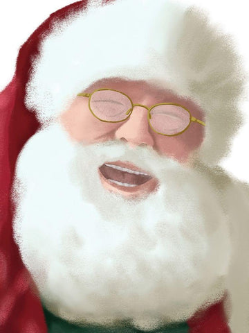 Jolly Laugh Black Ornate Wood Framed Art Print with Double Matting by Prime, Marcus