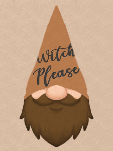 Fall Gnome 2 White Modern Wood Framed Art Print with Double Matting by Prime, Marcus