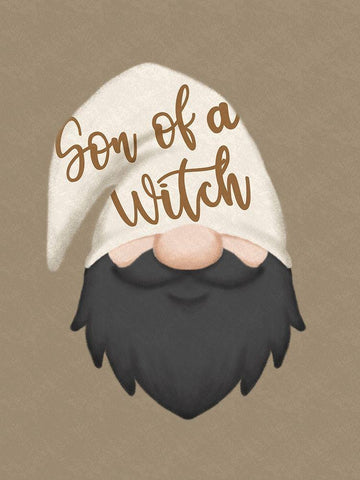 Fall Gnome 4 White Modern Wood Framed Art Print with Double Matting by Prime, Marcus