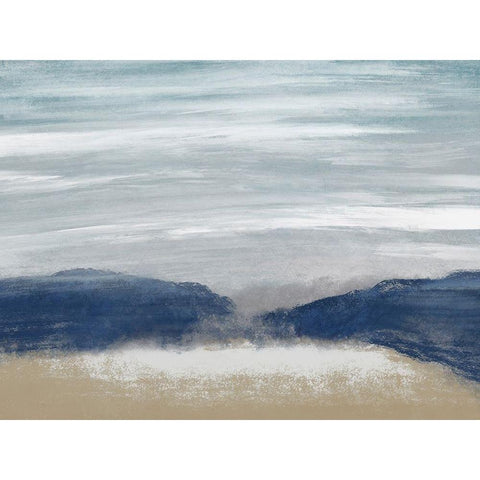 Distant Waves 1 Black Modern Wood Framed Art Print by Prime, Marcus
