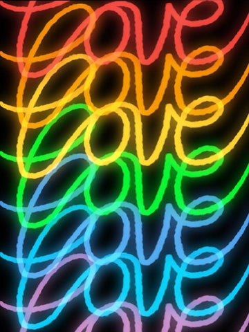 Urban Love 1 Black Ornate Wood Framed Art Print with Double Matting by Prime, Marcus