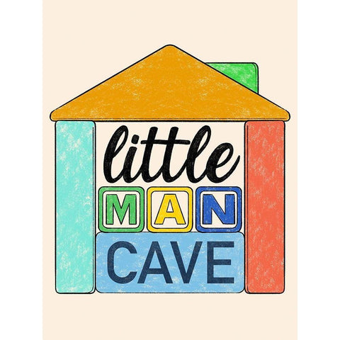 Little Man Cave 1 Gold Ornate Wood Framed Art Print with Double Matting by Prime, Marcus