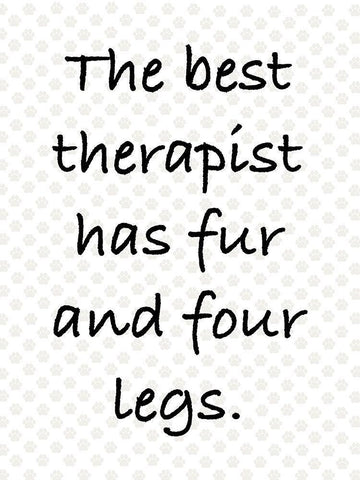 Furry Therapist Black Ornate Wood Framed Art Print with Double Matting by Prime, Marcus