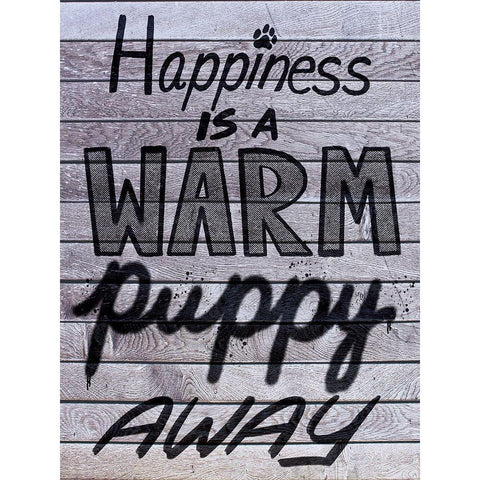 Warm Puppies 1 Black Modern Wood Framed Art Print with Double Matting by Prime, Marcus