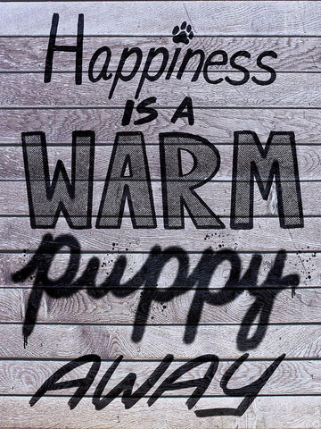 Warm Puppies 1 Black Ornate Wood Framed Art Print with Double Matting by Prime, Marcus