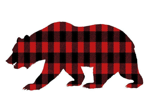 Bear Checkers 1 White Modern Wood Framed Art Print with Double Matting by Prime, Marcus