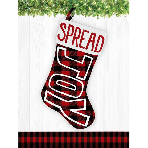 Joy Stocking 1 Black Modern Wood Framed Art Print by Prime, Marcus
