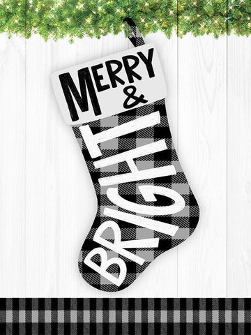 Joy Stocking 2 White Modern Wood Framed Art Print with Double Matting by Prime, Marcus