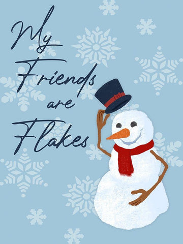 Flake Friends Black Ornate Wood Framed Art Print with Double Matting by Prime, Marcus