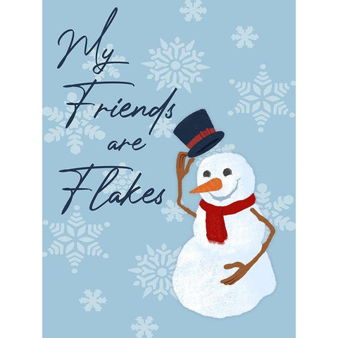 Flake Friends Black Modern Wood Framed Art Print with Double Matting by Prime, Marcus