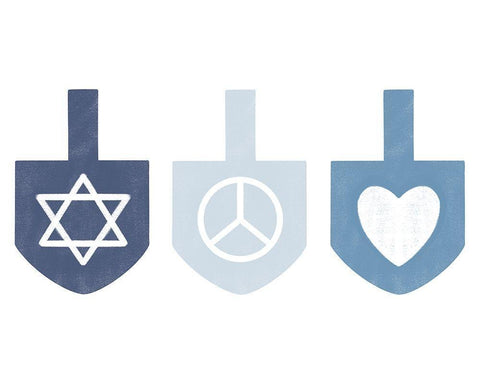 Dreidel Values Black Ornate Wood Framed Art Print with Double Matting by Prime, Marcus