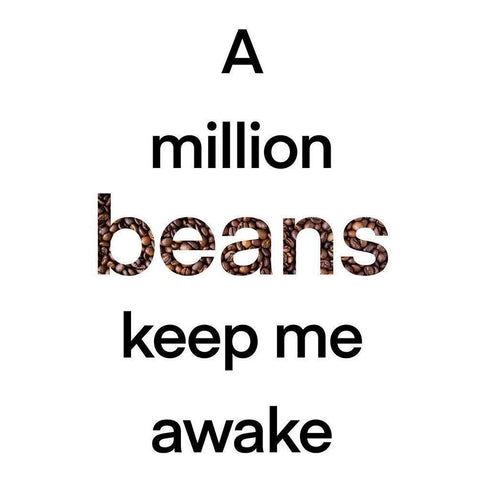 Million Beans Black Modern Wood Framed Art Print with Double Matting by Prime, Marcus