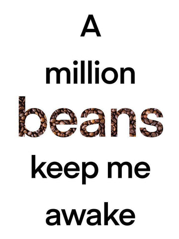Million Beans White Modern Wood Framed Art Print with Double Matting by Prime, Marcus