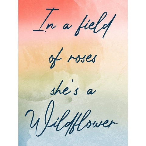 Be A Wildflower Black Modern Wood Framed Art Print by Prime, Marcus