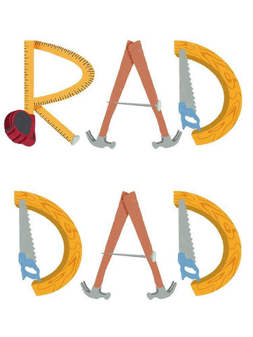 Rad Dad 1 White Modern Wood Framed Art Print with Double Matting by Prime, Marcus