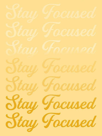 Stay Focused Black Ornate Wood Framed Art Print with Double Matting by Prime, Marcus
