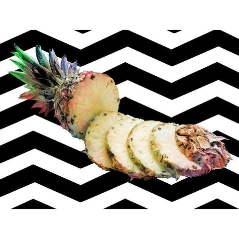 Pineapple Void 1 Black Modern Wood Framed Art Print with Double Matting by Prime, Marcus