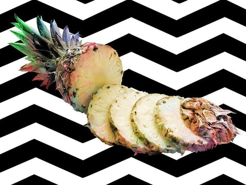 Pineapple Void 1 White Modern Wood Framed Art Print with Double Matting by Prime, Marcus