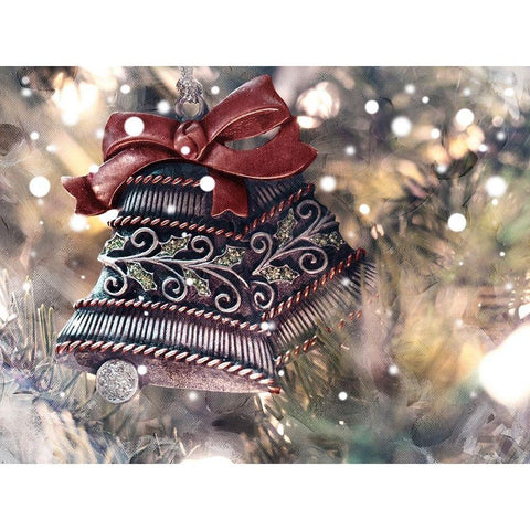 Christmas Bells White Modern Wood Framed Art Print by Prime, Marcus