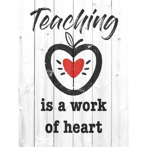 Teaching Heart 1 Black Modern Wood Framed Art Print by Prime, Marcus